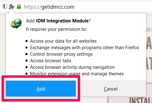 internet manager integration module for mozilla